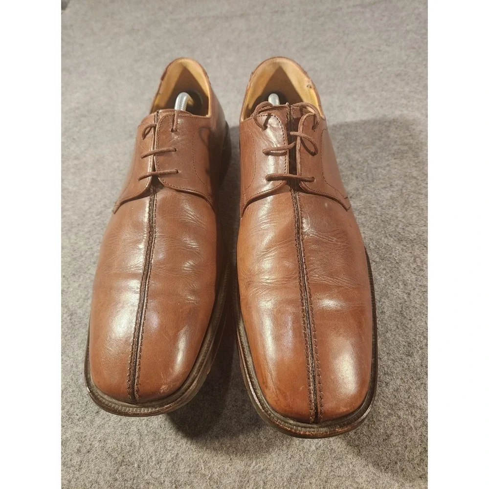 Mezlan Shoes Mens‎ Size 12 Brown Leather Derby Dress Square Toe Made In Spain